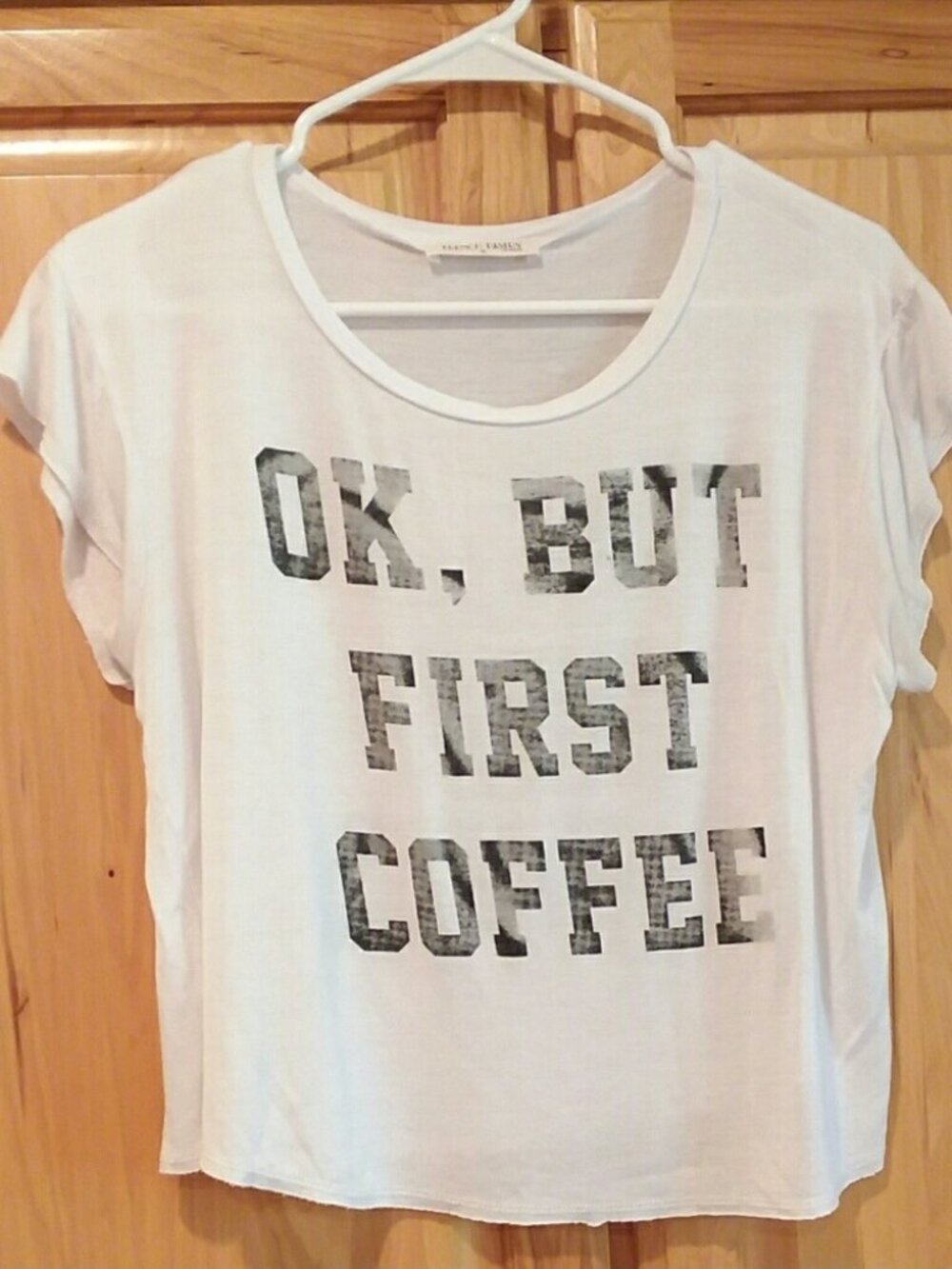 Tee white with black